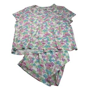 Encore Karen Neuburger 3X Pajama Set Flamingo Floral Loungewear‎ Plus Size